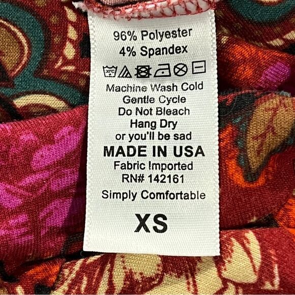 LuLaRoe Carly Floral paisley Patterned short sleeve a-line Dress size XS - Picture 9 of 11